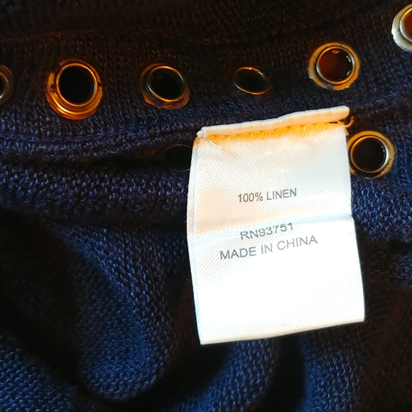 Navy Linen Tank - Picture 5 of 5